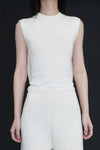 SWAYING/KNIT Silk Cashmere Back Hollow Vest SW24SS1T12 White PS75